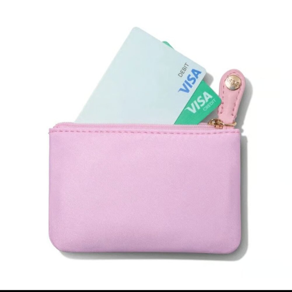 Stoney Clover Lane Zipped Card Case in Pink